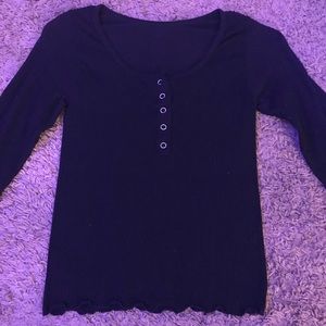 Button front long sleeve shirt